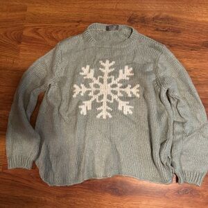 Wooden Ships Gray Snowflake Sweater